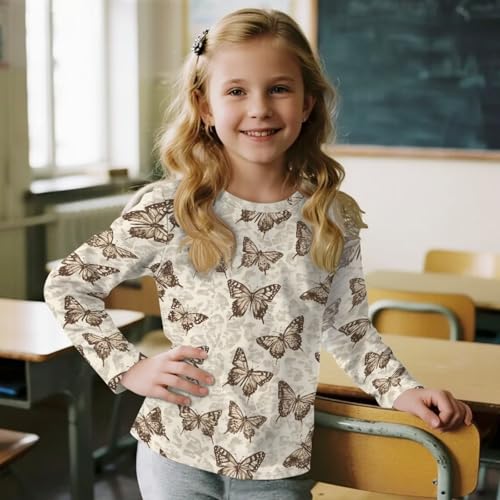 Image of Uourmeti Girls Graphic Tees Long Sleeve T Shirts for Teens Casual Tshirts Junior Sportswear Fall Tops