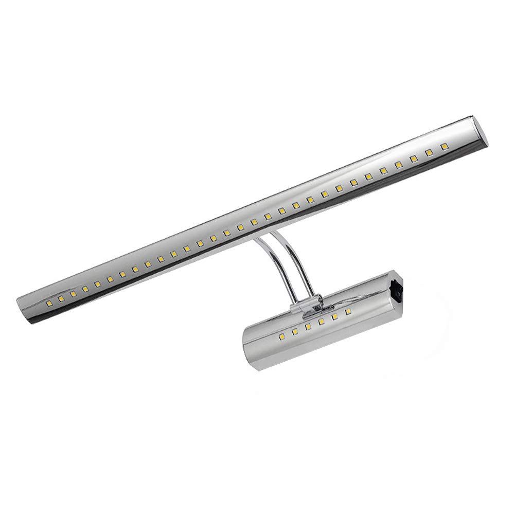 Lampade da toeletta da Bagno, luci da Trucco per Bagno, Applique su Specchio, Luce a LED per Quadri, con Interruttore, Angolo Regolabile, Finitura cromata, CoolWhite, 40 cm 5 W