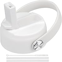 Vista 29 de Tapa de popote para botellas de agua de boca ancha Hydro Flask, tapas superiores con popote compatible con Hydro Flask de 32 y 40 onzas, tapa