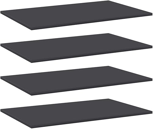 Miniatura 31 de Juego de 4 tableros de estantería, paneles de repuesto, unidades de almacenamiento, estantes de exhibición organizadores, gris hormigón, 31.5 x 11.8