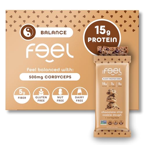 Feel Vegan Protein Bars, Cookie Dough, 10 Pack