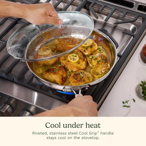 Cuisinart 12 Inch Skillet with Glass Cover, Chef's Classic Collection, 722-30G - image 4