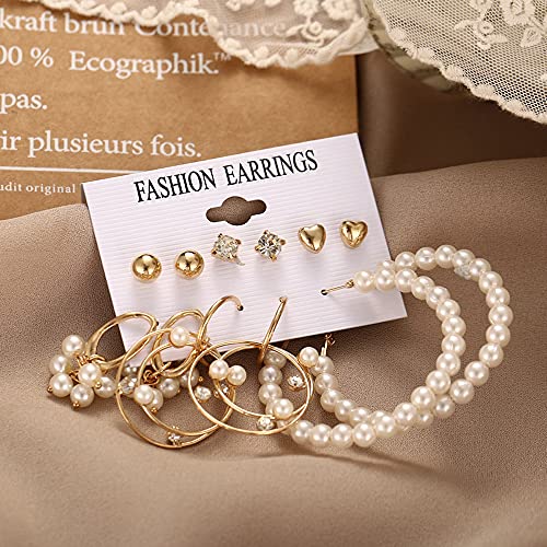 Image of Shining Diva Fashion Stylish Combo Metal Earrings for Women and Girls