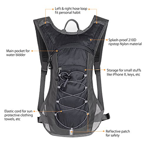 Unigear Hydration Pack Backpack With 70 Oz 2L Water Bladder For Running, Hiking, Cycling, Climbing, Camping, Biking (Black) #TOP1