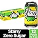 Starry Zero Sugar Lemon Lime Soda, 12 Fl Oz Cans (Pack of 12)