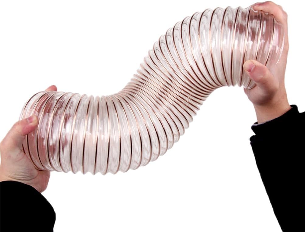PU Dust Collection Hose Flexible Clear Vacuum Hose ID 270Mm-300Mm, Length 1M for Industrial Dust Extractor,ID 280mm x WT 0.63mm