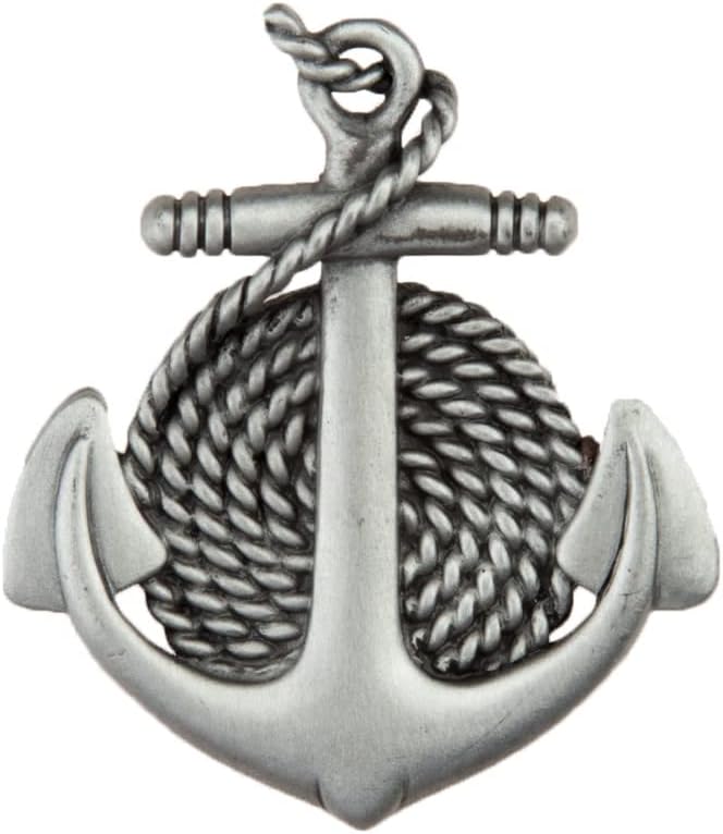 Artisan Anchor & Rope Cabinet Knob, Antique Pewter