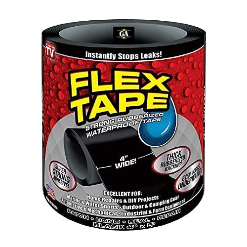 WASIM Flex Tape for Seal Leakage Tape for Water Leakage Super Strong Waterproof Tape Adhesive Tape for Water Tank Sink Sealant for Gaps (black colour) 26L x 24W x 26 Cm