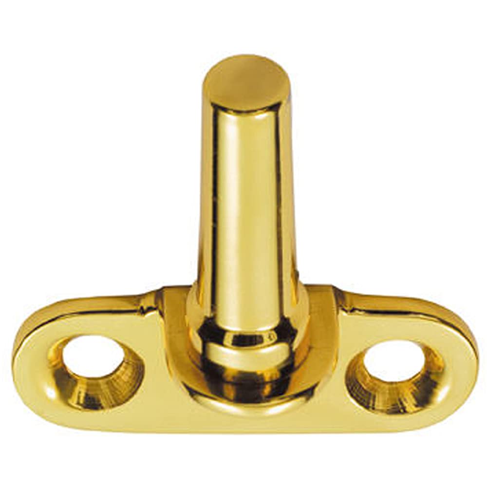 Loops Polished Brass Flush Fitting Cranked Window Casement Pin - 25Mm Fixing Centres - | Victorian Design Casement Window Fitting - Window Casement Stay Fastener Arm - Casement Window Fixture
