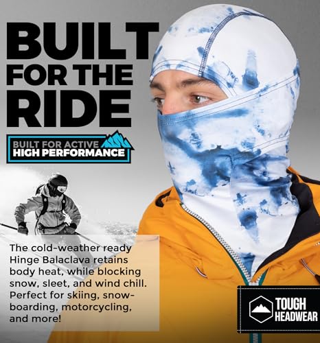 Image of Tough Headwear Balaclava Ski Mask - Breathable Face Mask for Men - Flexible Hinge Full Face Cover - Windproof Motorcycle Gear