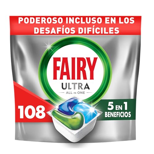 Fairy Platinum Normal Cápsulas de lavavajillas todo en uno, para los restos más difíciles, limpia incluso la grasa de los filtros, 6 x (16+2)