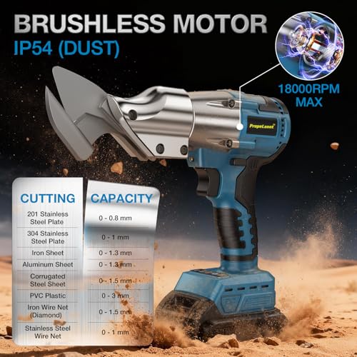 Image of Cordless Metal Shears Compatible with Makita 18V Battery, 14GA Cutter