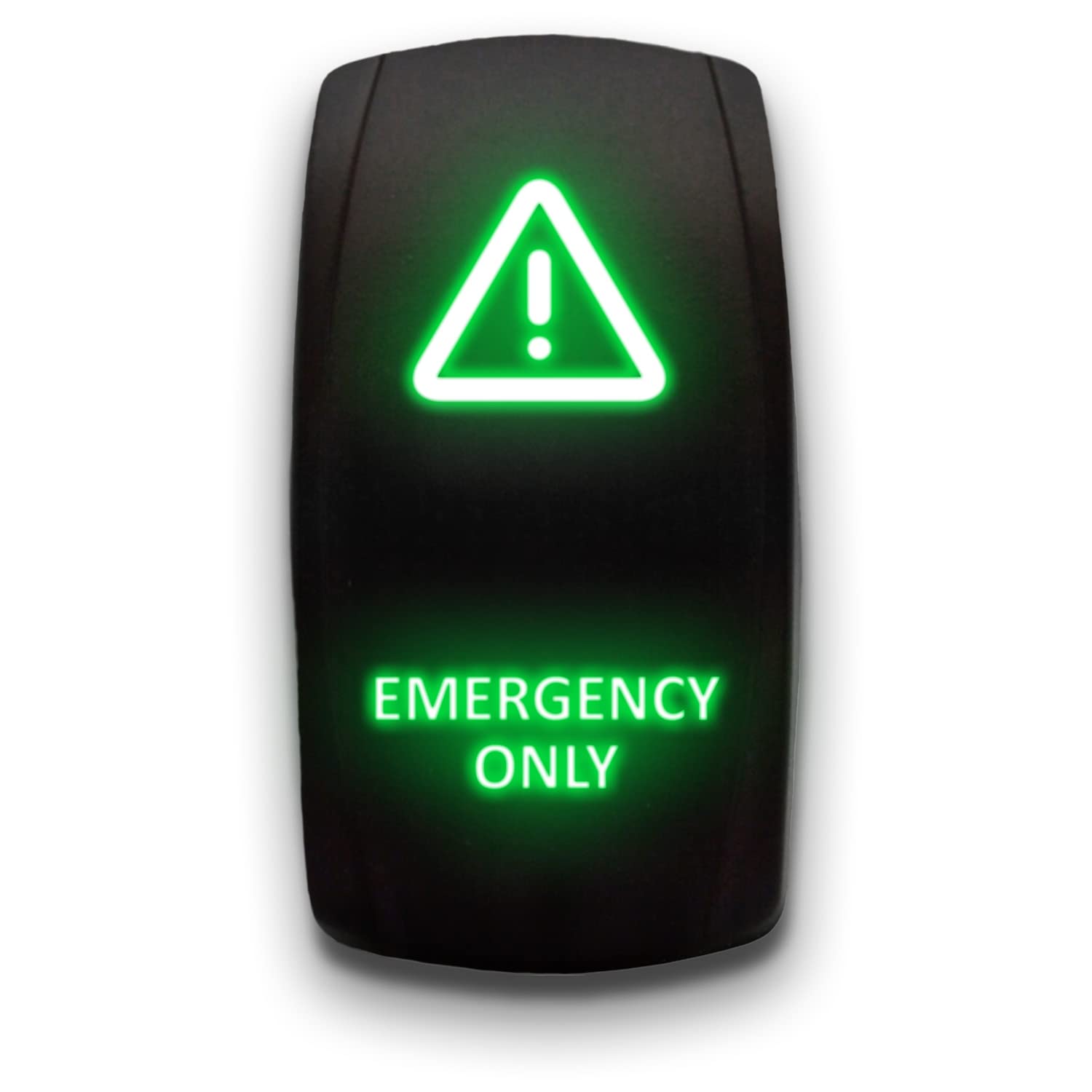 Zombie Lights Green Laser Etched Toggle Switch | 20A 12V Vertical Rocker Switch | 5-Pin DPST Waterproof LED Switch - View #7
