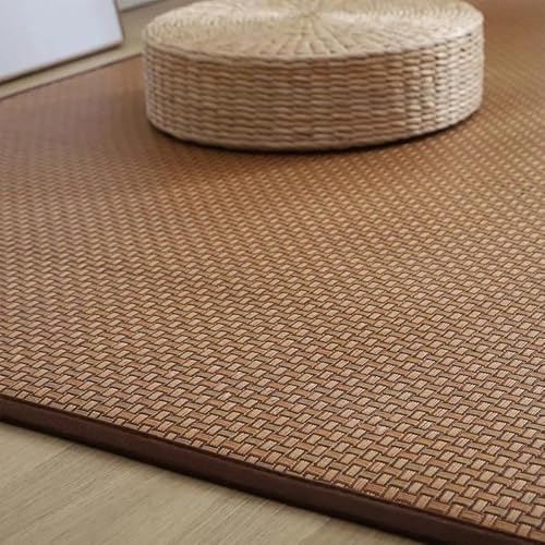 Tapis de sol Tatami japonais en rotin naturel, antidérapant, respirant, pliable, pour salon, chambre à coucher, tapis de sol d'été