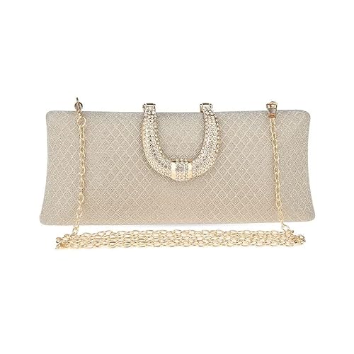 [MBNJNGVL] Fabric Art Flash Evening Bag Women Versatile Clutch Purses