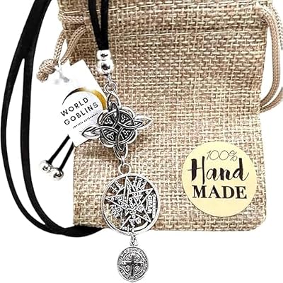 Collar Nudo de Brujas Triple Protección Amuleto Plata | Nudo + Tetragramatón + San Benito. Antelina 65cm Adaptable para Hombre y Mujer | Wicca, Protección contra Hechizos (WG Triple Protección) | Ya disponible en tu tienda friki favorita! En mundofriki.es!