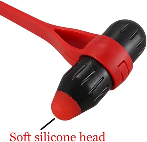 Miniatura 5 de Martillo de masaje para aliviar el estrés de la espalda y el cuerpo, masor de plástico de mano elástico flexible (A)