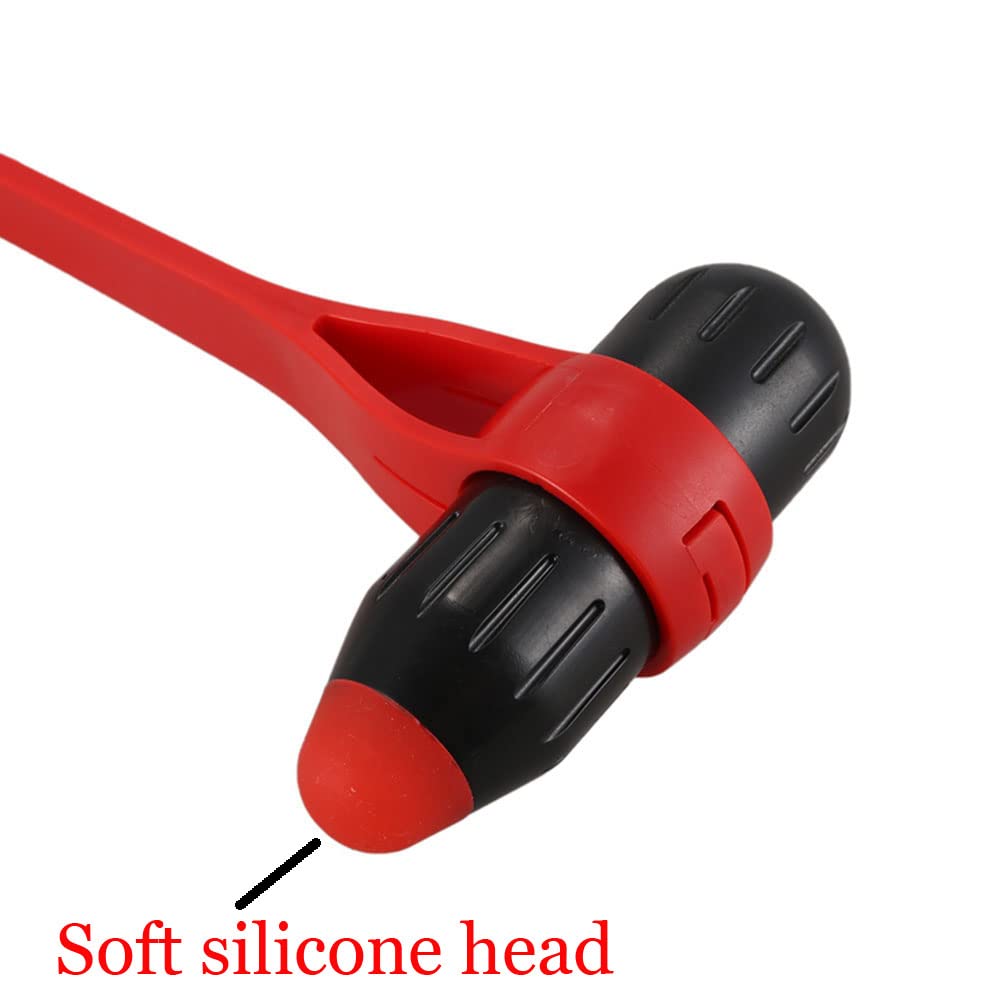 Martillo de masaje para alivio del estrés de la espalda y el cuerpo, masajeador de plástico de mano elástico flexible (A)