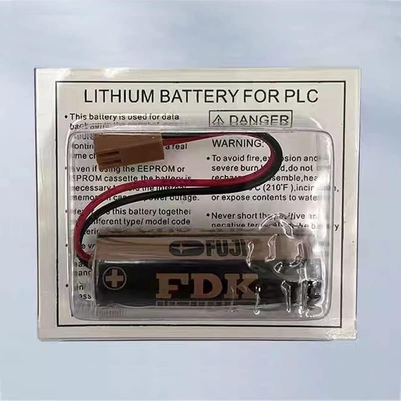 Miniatura 7 de Paquete de 5 baterías de litio CR8-LHC 3V 2600mAh de repuesto para Fuji FDK CR8-LHC PLC controlador batería de respaldo con enchufe marrón