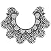 1pc Embroidery Round Ripple Neck African Lace Fabric Collar,DIY Handmade Lace Fabrics for Sewing Supplies Crafts