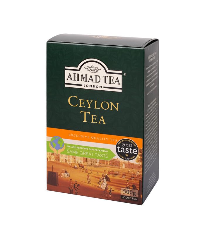 Ahmad Tea Black Tea, Ceylon Loose Leaf, 454g - Caffeinated & Sugar-Free