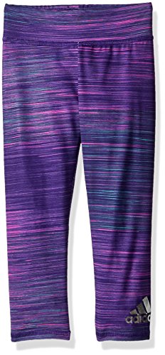 adidas Little Girls' Performance Tight Legging, Speed Heather Print, 6