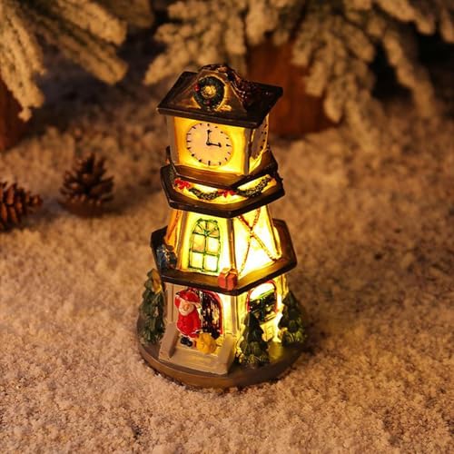 Mini escena LED de invierno para espacios pequeños sin cables 3
