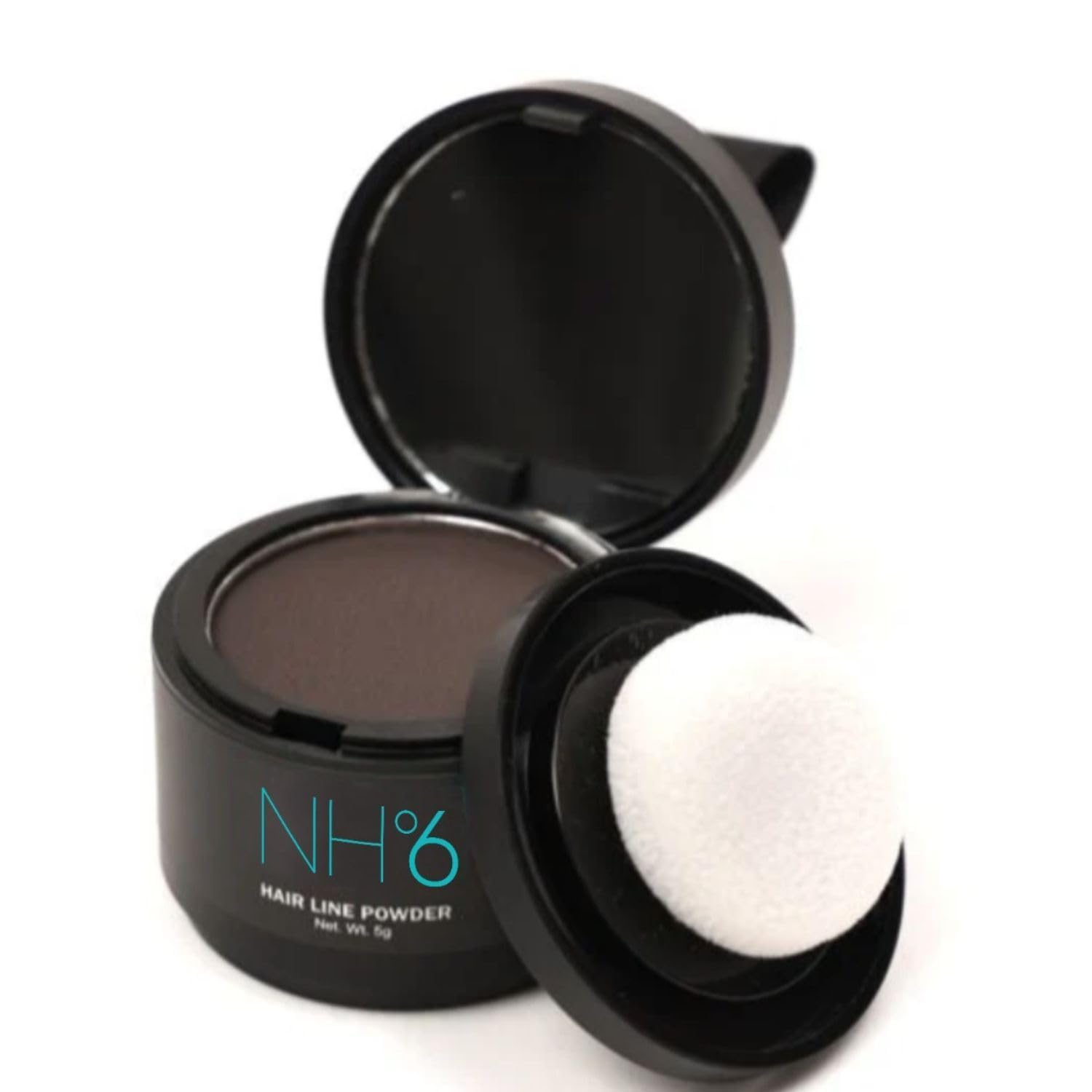 NH°6 Hair Line Powder | Cover Up Root Touchup Hairline | Long-Lasting | Matte Finish | Fine Powder 5 Gram (Dark Brown)-image-11