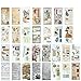 Vintage Things Sticker Set (30 Sheets) Adhesive Stickers Postmark Plant Musical Note Old Stuff Travel Label for Scrapbook Album Planner Journal Agenda Art Craft DIY Stationery Gift Packing Decoration