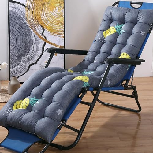 Surwin Color Sólido Cojín Tumbona Jardin Exterior, Cojines para Sillas de Jardin, Colchóneta para Tumbonas Sillas y Hamacas, Mecedora Exterior, para Terraza Balcón Playa (Piña,48x150cm)