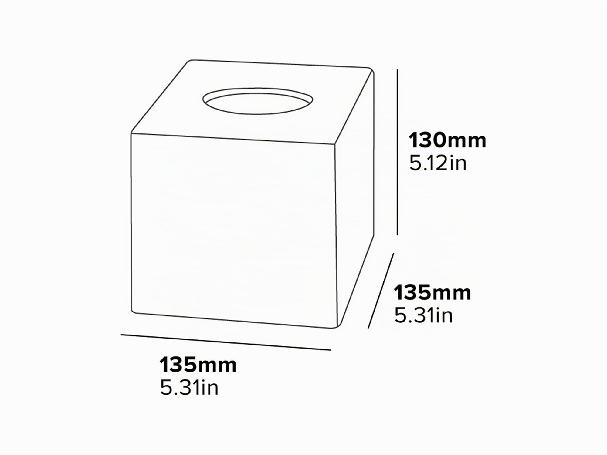 Corby Cube Taschentuchbox-Abdeckung (Devon / TBC0001) in Schwarz