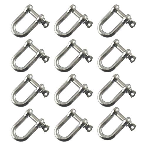 AB Tools 8mm Galvanised Dee Shackle Pack of 12 Chandlery DK02