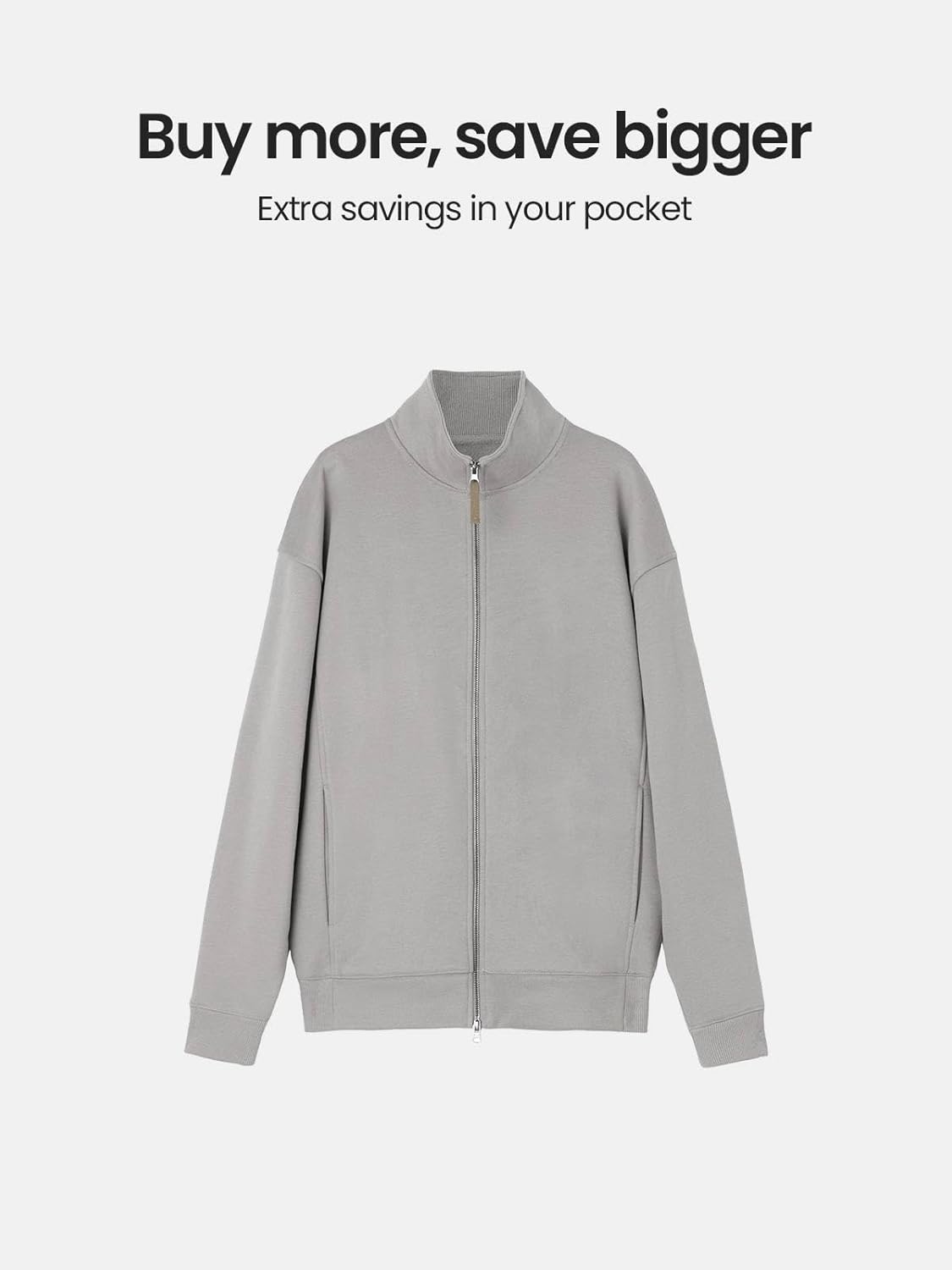 Two-Way Zip Up Sweatshirt Mock Neck Heavyweight Fleece 12.3 oz. Cotton Blend Zipper Jacket for Men Women Unisex