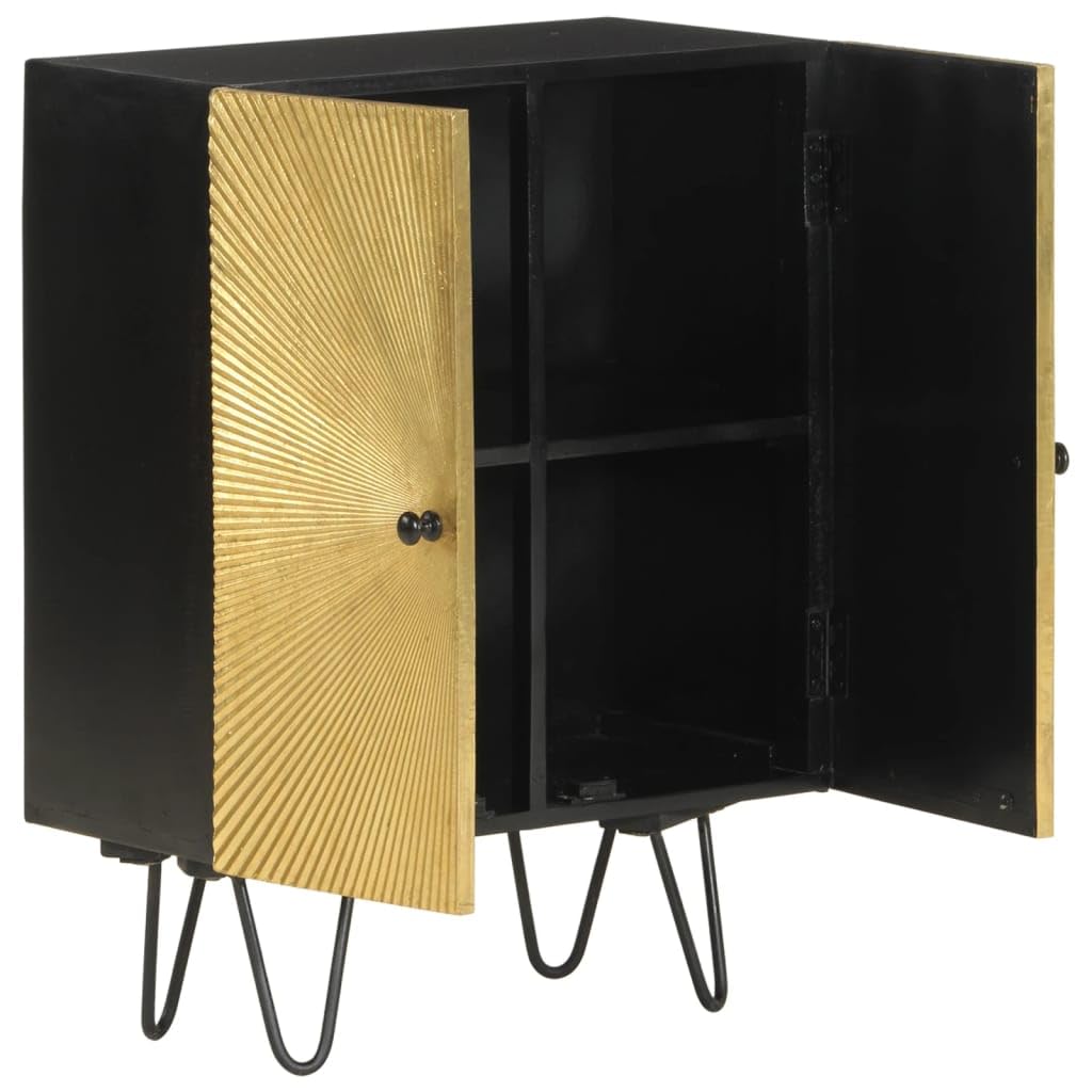 LAPOOH Credenza 55x30x75 cm in Legno Massello di Mango,Credenza,Credenza Soggiorno Moderno,Credenza Cucina Salvaspazio-351623