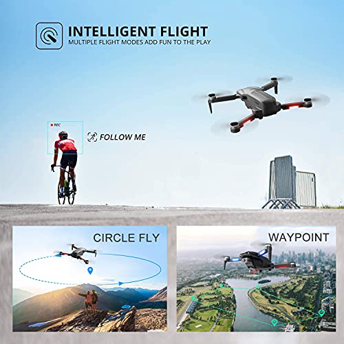 Droneeye 4Df9 Gps Drone With Camera For Adults,1080P Hd Camera, Rc Quadcopter Helicopter With 2 Batteries,Fpv Live Video For Beginners With Brushless Motor, Return Home, Follow Me, Carrying Case #TOP4