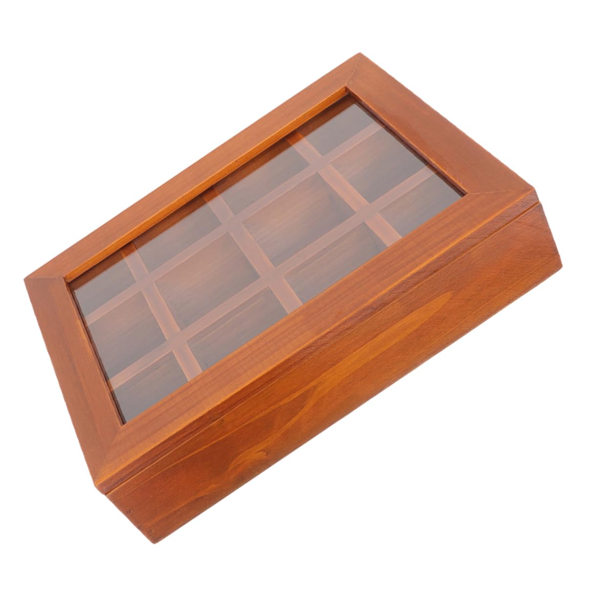 ULTECHNOVO Caja Organizadora Portátil con 12 Compartimentos de Bolsitas de Té Buen Sellado de Acrílico y Madera, Gran Capacidad para Uso en Hogar y Oficina