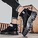 Men's Fashion Work Boots Soft Sole Mid Top Ankle Shoes for Men Black