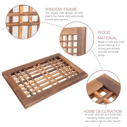 Marco de ventana vintage de madera SEWACC con montaje bidireccional 2