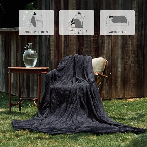 Electric Blanket Twin Size 62''X84'' - Heated Blanket with Single Control Fast Heating 9 Heating Levels & 10 Hours Auto Off,ETL Certified Machine Washable (Black)