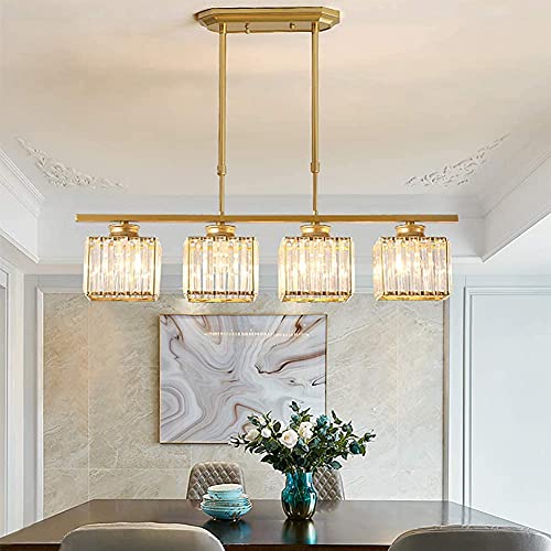 Plafonnier rectangulaire E27 haut de gamme, lustre suspendu chic