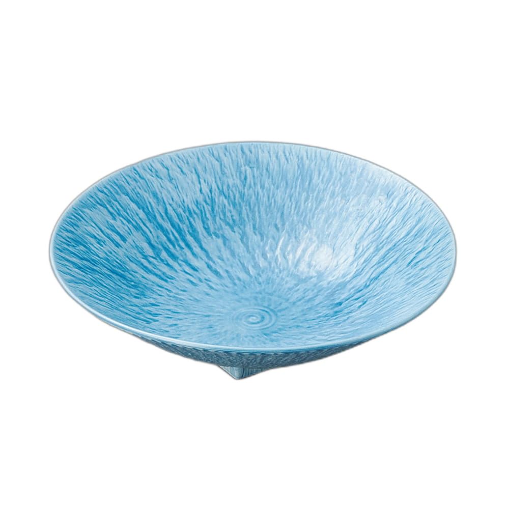 ???????(Setomonohonpo) Light blue and dust (6.0 inch deep) round plate [6.0 x 4.5 cm ] | medium plate |