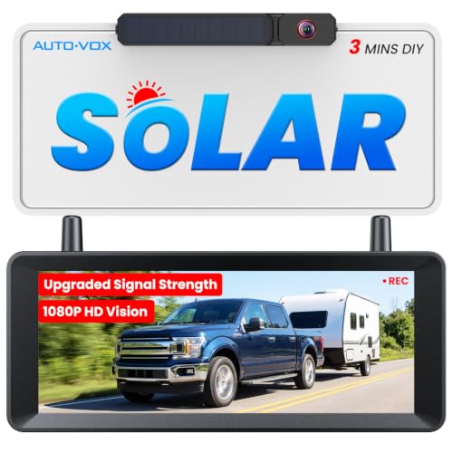 Image of AUTO-VOX Solar Wireless Backup Camera, 3 Minute Easy Install