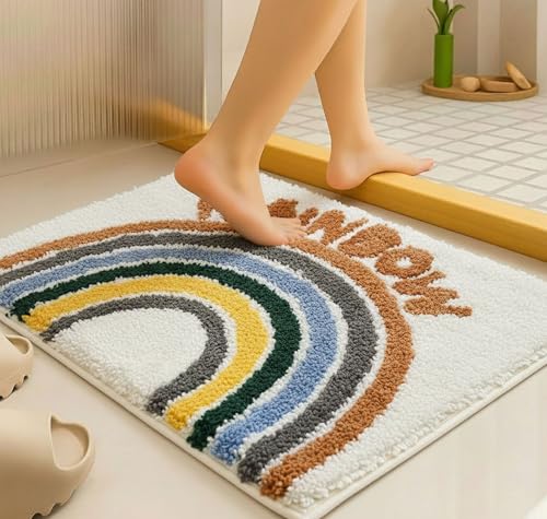 Image of HOMEKART Microfiber Bath Mat 2000 GSM, Super Soft & Absorbent Anti-Skid Bathroom Floor Mat, Quick Dry Door Mat for Bathroom, Bedroom & Kitchen (40x60 cm, Navy Blue) Pack of 1