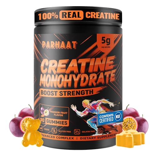 Image of NSF Certified Creatine Gummy - Creatine Monohydrate Gummies 5g for Men & Women - Boost Focus,Strength, and Endurance, Vegan, Gluten-Free, Non-GMO, 2.5 Gram Creatine per Gummy ( Passion fruit 90 ct)