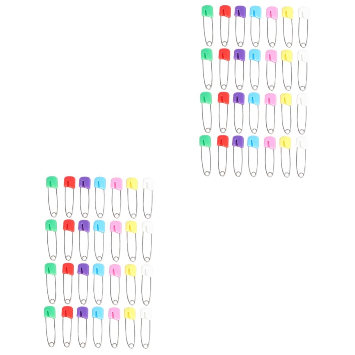 SEWACC 2sets Diaper Pins Safety Pins for Boys and Girls Locking Plastic Heads Safe for Nursing 100pcs*2