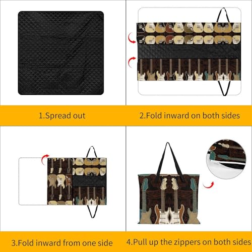 Tapis d'intérieur et couverture de plage pliable guitare - 5