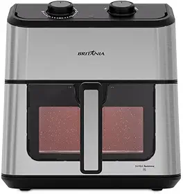 Air Fryer Britânia 8L 3 em 1 Redstone Cesto Quadrado BAF80A 127V