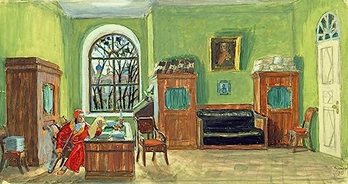 Affiche impression de théâtre Kustodiev pour habiller un grand mur vide