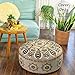 Mandala Life ART Moroccan Floor Pillow Cover Blue Gold Bohemian Décor Pouf Ottoman Latge Round Yoga Floor Cushion Luxury Kids Room Décor Boho Living Room Moroccan Floor Pillow Cotton 24x8 Unstuffed