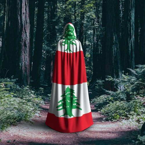 Cape à capuche Liban médiéval unisexe pour costume de cosplay